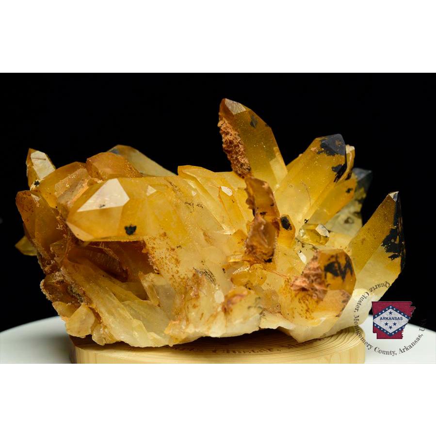 天然のオーラ　黄金の治癒者　ゴールデンヒーラー　水晶　クラスター　アーカンソー産 アーカンソー 水晶 ゴールデンヒーラー (約328g) 全品採掘鉱山