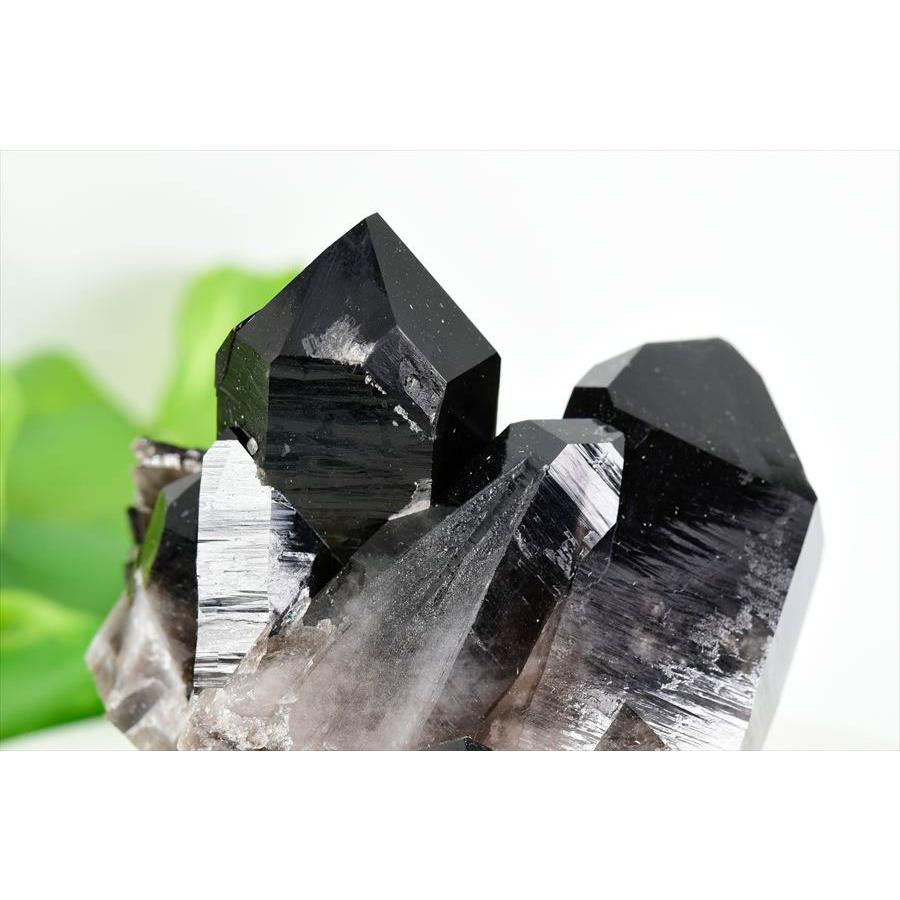 アーカンソー州産 黒水晶 スモーキークォーツ (約463g) クラスター