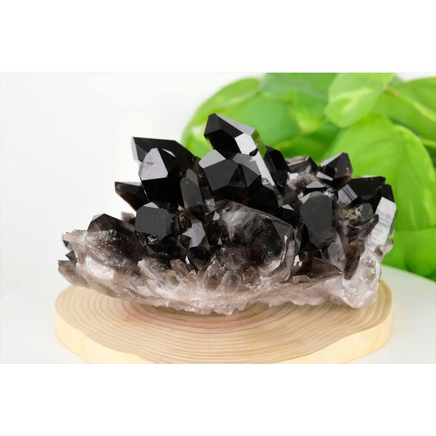 アーカンソー州産 黒水晶 スモーキークォーツ 約639g クラスター 原石