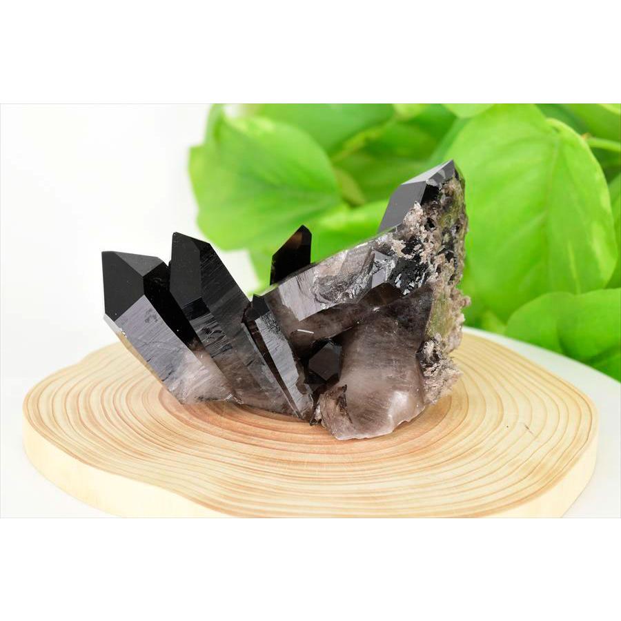 希少❣️キャンドルクォーツクラスター　自立　ブラウン 155g 水晶　天然石B-① アーカンソー州産 黒水晶 スモーキークォーツ 約170g クラスター 原石