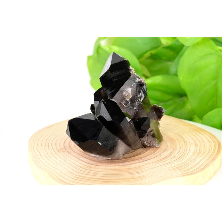 アーカンソー州産 黒水晶 スモーキークォーツ 約170g クラスター 原石