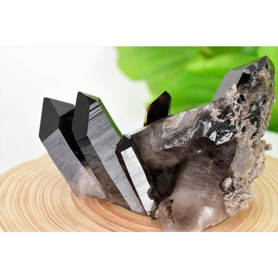 アーカンソー州産 黒水晶 スモーキークォーツ 約170g クラスター 原石