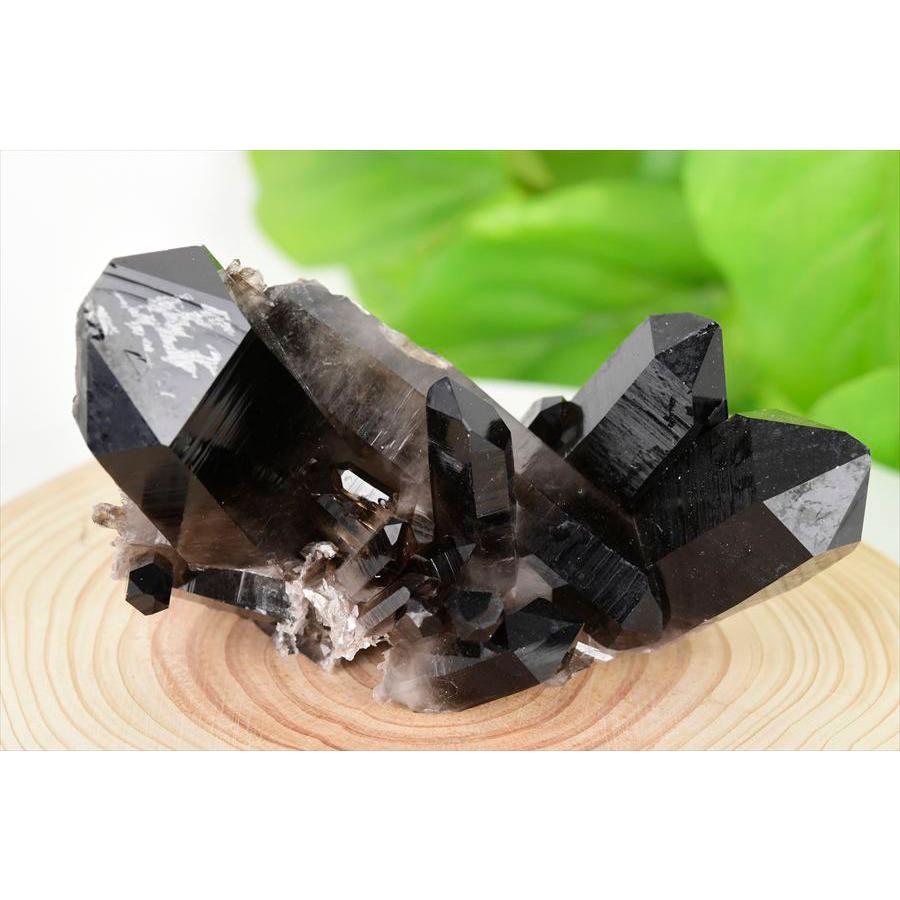 アーカンソー州産 黒水晶 スモーキークォーツ 約170g クラスター 原石