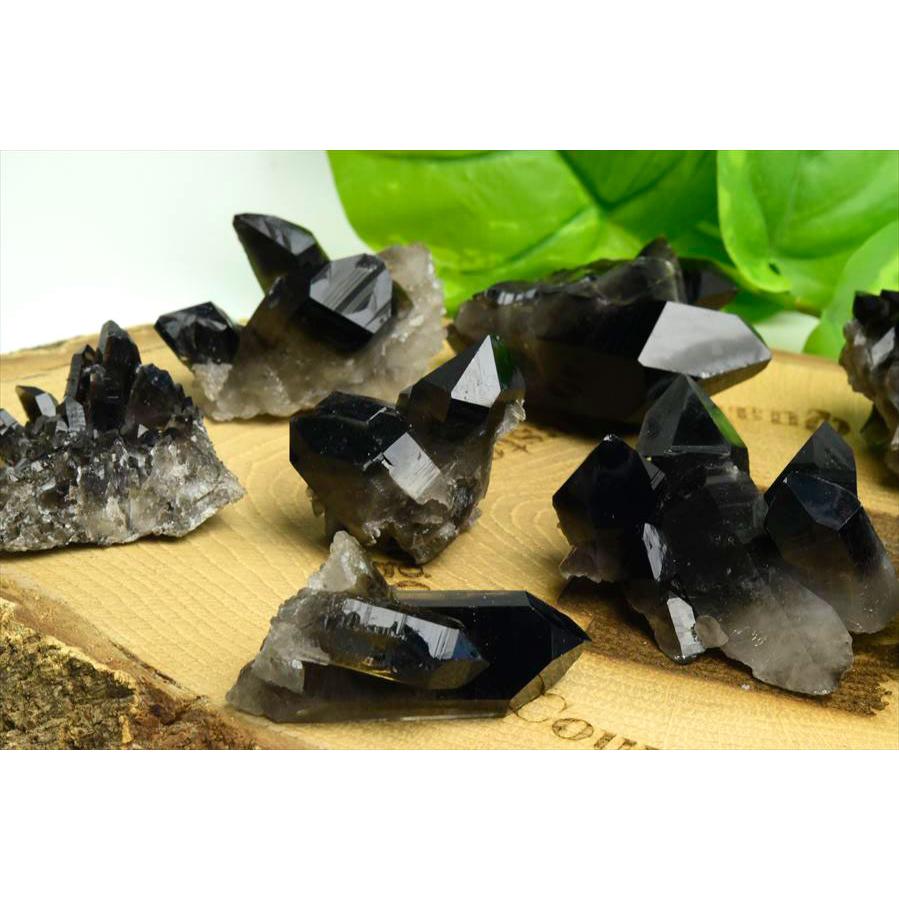 黒水晶 スモーキークォーツ ミニクラスター (約40g~約55g前後) 種類お任せ クラスター原石 アメリカ アーカンソー産 水晶 クリスタルクラスター 群晶｜up-stone｜02