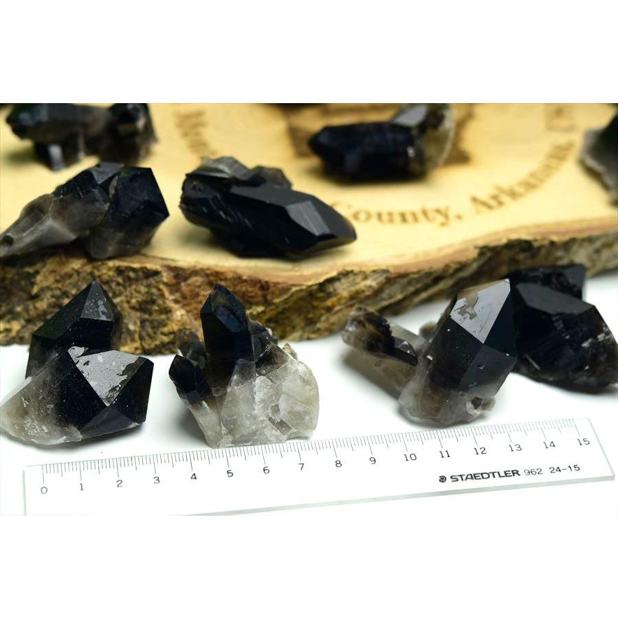 黒水晶 スモーキークォーツ ミニ結晶 (約25g~約35g前後) 種類お任せ クラスター原石 アメリカ アーカンソー州産 アーカンソー産 水晶 クリスタルクラスター 群晶｜up-stone｜05