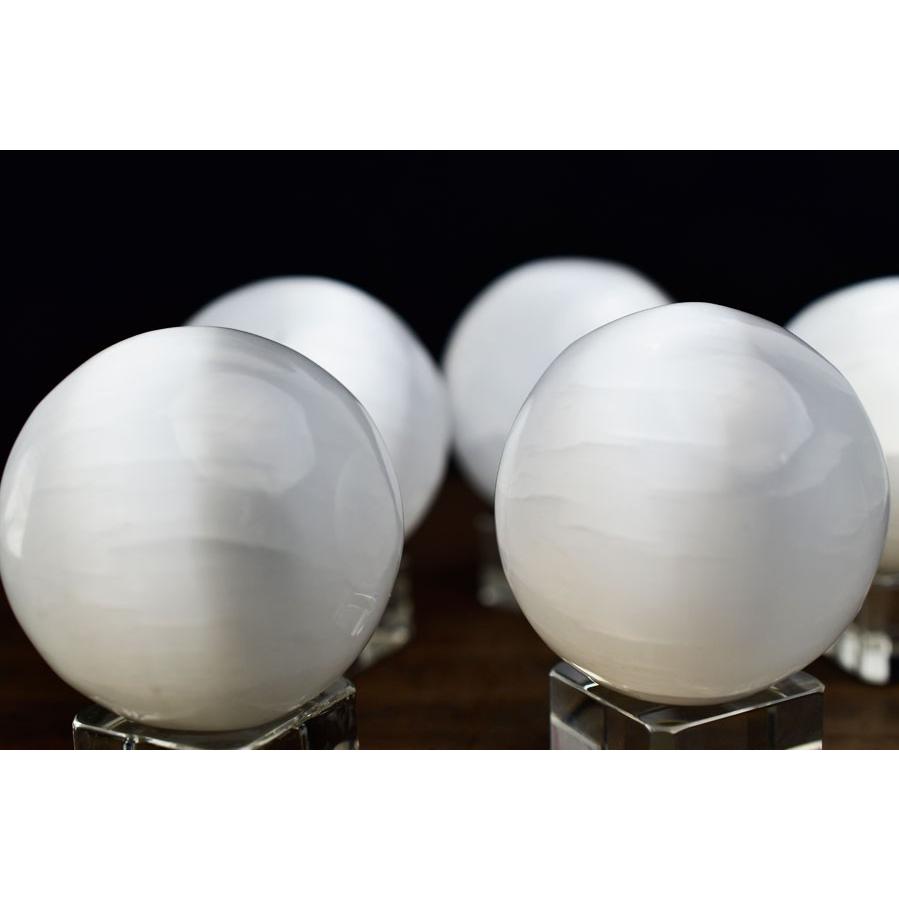 keiさまおまとめ品 瑪瑙 笑口 スフィア 丸玉 セレナイトタワー セレナイト (約45mm〜48mm珠) キャッツアイセレナイト 丸玉