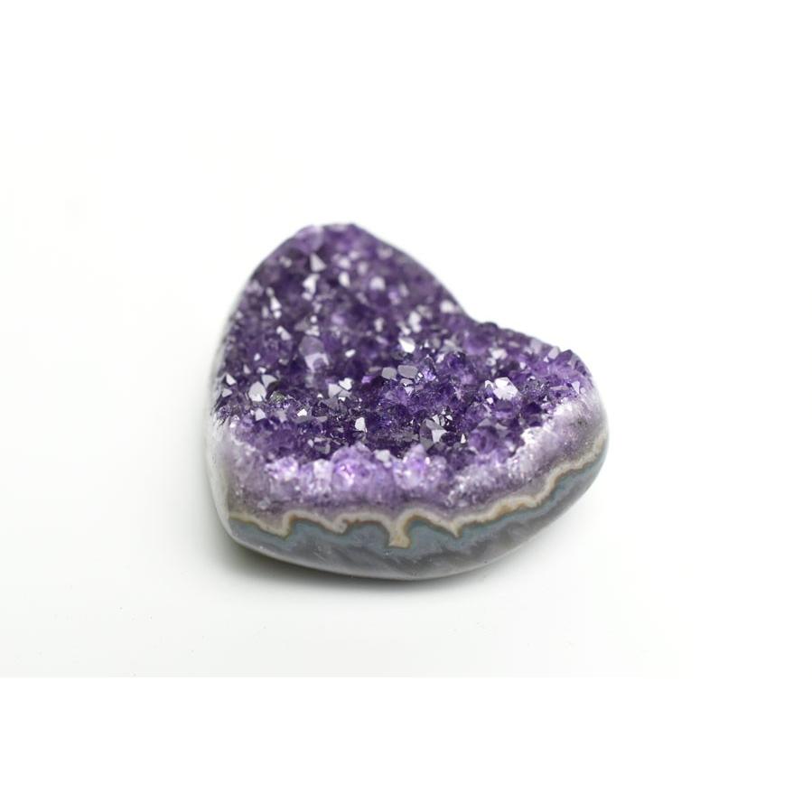 ②天然石アメジストクラスター　原石　ハート型 ②天然石アメジストクラスター原石ハート型