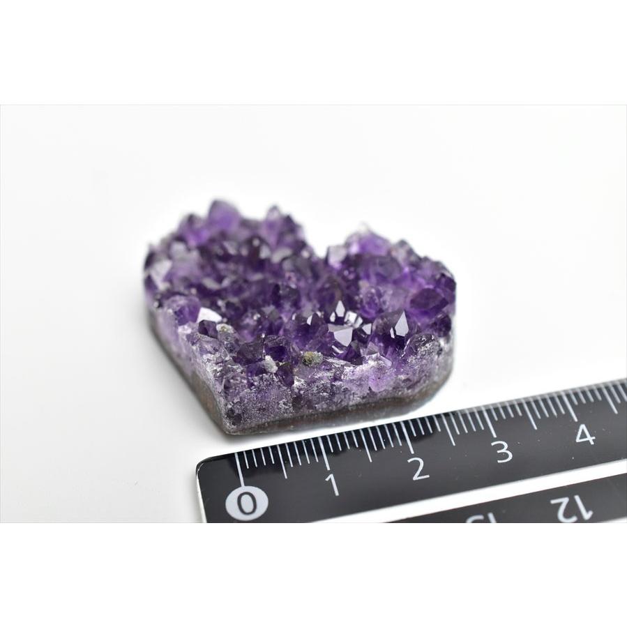 アメジスト ハート型 クラスター □ウルグアイ産□【約22.6g】 紫水晶 