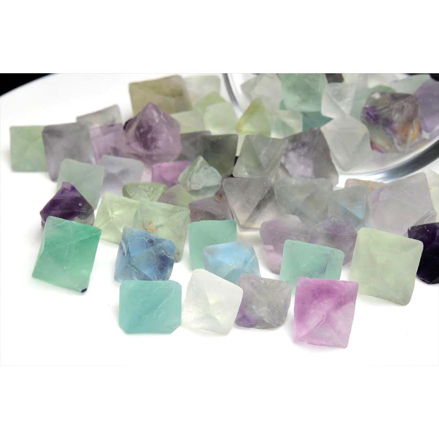 フローライト (たっぷり約1kg) 八面体 原石 詰め合わせ アソート