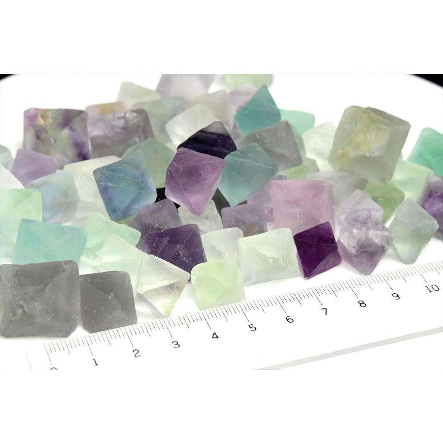 フローライト (約300g) 八面体 原石 詰め合わせ アソート マルチカラー