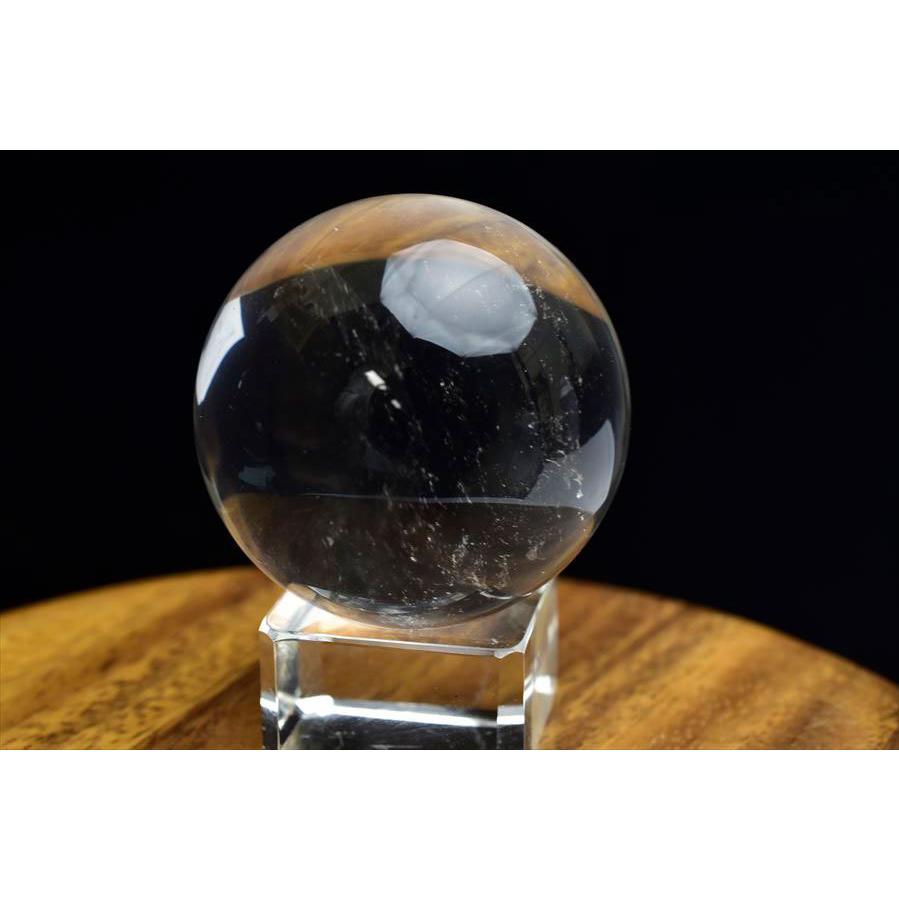 天然 水晶 丸玉 スフィア (約39.5mm珠) 台座付 ブラジル バイーア州
