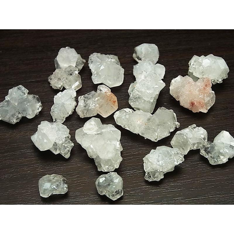 アポフィライト ミニ結晶 原石 詰め合わせ (インド ジャルガオン産)(約 