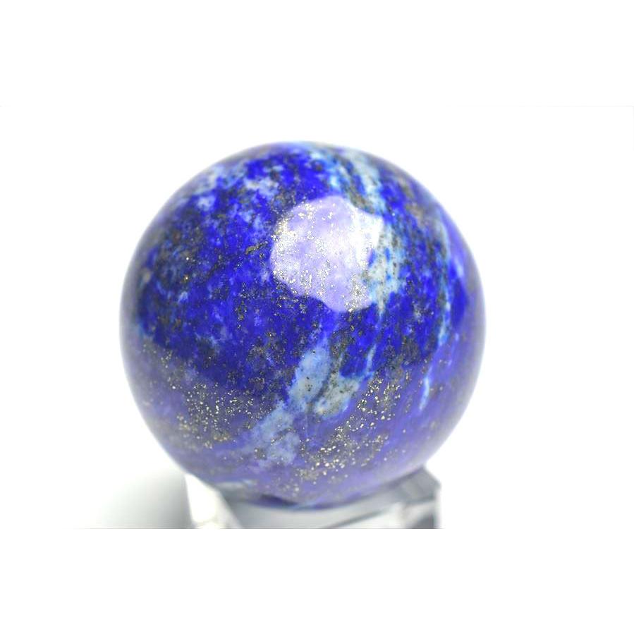 ラピスラズリ 丸玉 (約57mm珠) スフィア アフガニスタン産 台座付き