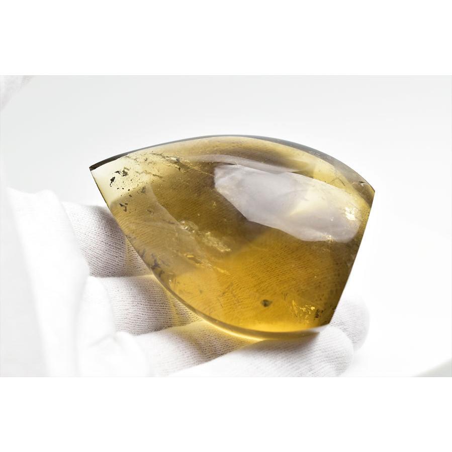 炎 (flame) 型 シトリン AAAAA ポリッシュ フレーム型 置物 11月誕生石