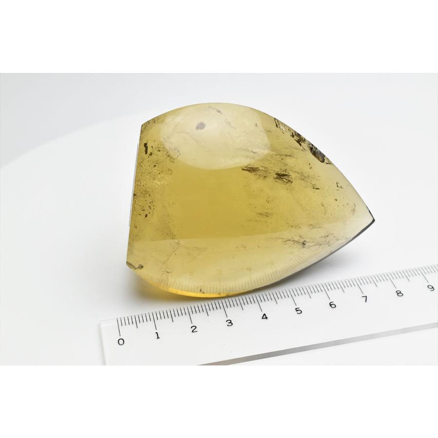 炎 (flame) 型 シトリン AAAAA ポリッシュ フレーム型 置物 11月誕生石