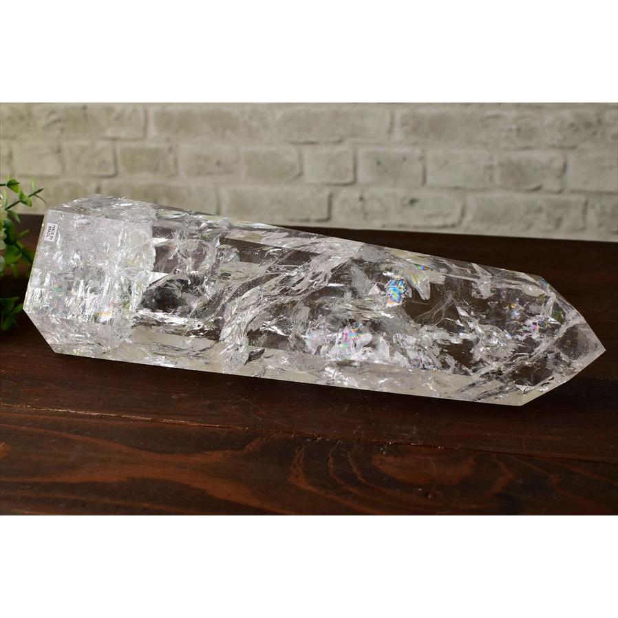 水晶 特大 AAAAA (約2.86kg) 六角柱 ポイント 極上虹入り 水晶 特大 AAAAA (約2.86kg) 六角柱 ポイント 極上虹入り