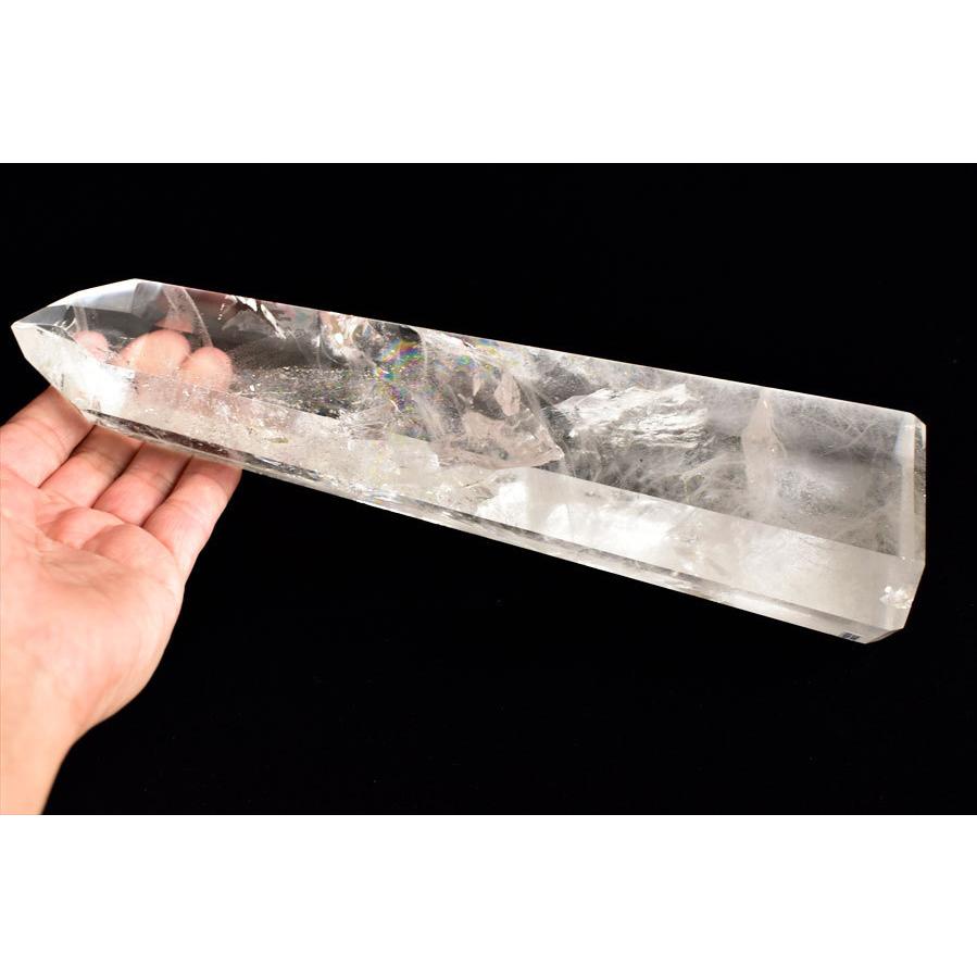 水晶 特大 AAAAA (約1.62kg) 六角柱 ポイント 極上虹入り