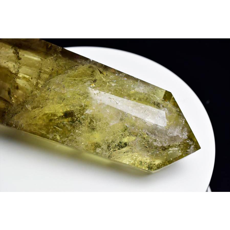 シトリン ポイント (約985g) レインボー 六角柱 ブラジル産 非