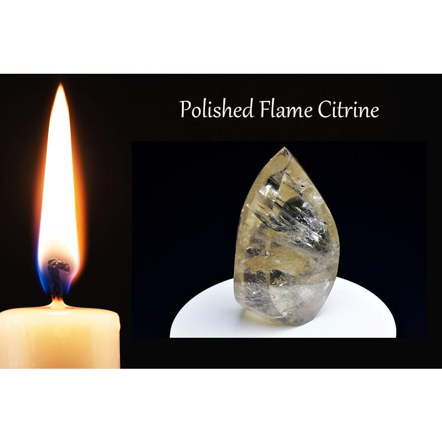 レインボーフレイム（炎）型水晶パワーストーン天然石インテリア