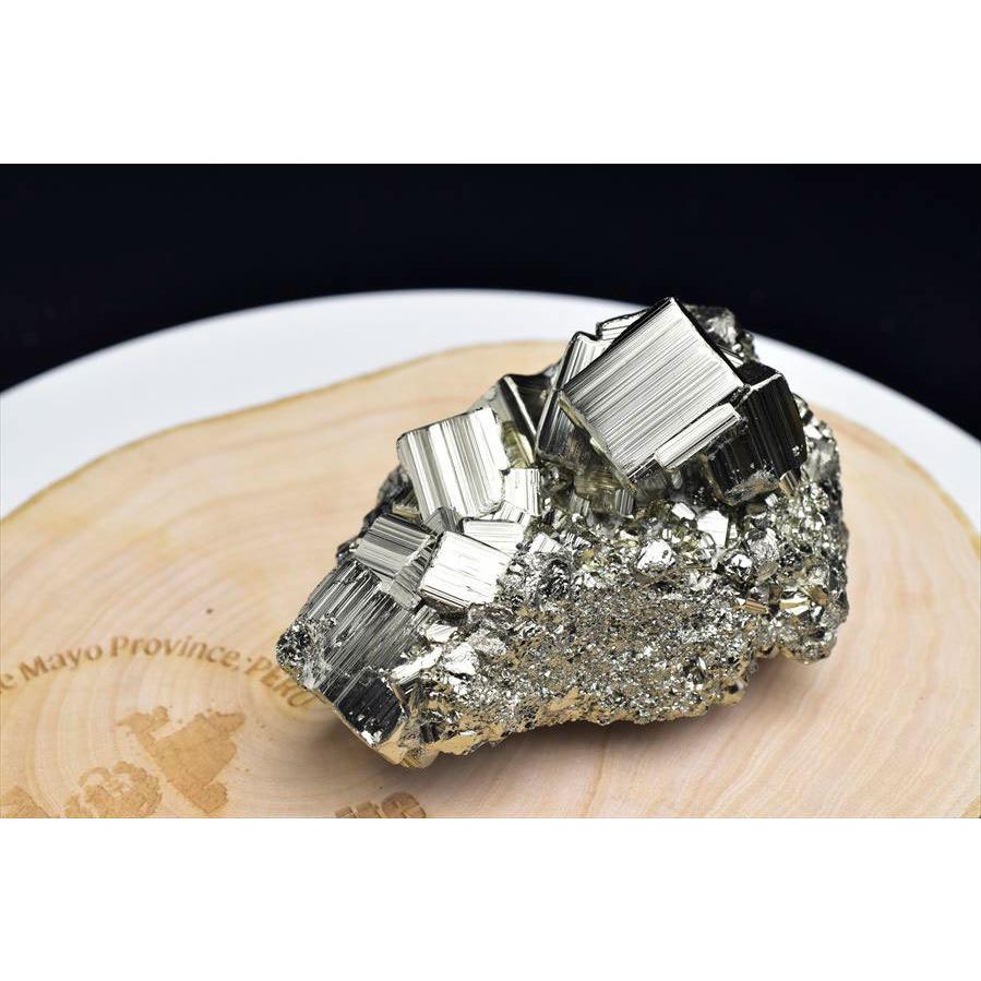 パイライト AAAAA (約282.1g) 黄鉄鉱 クラスター 原石 極上の