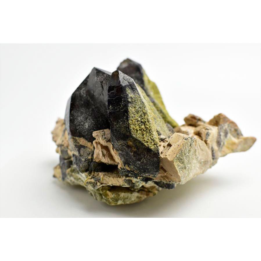 黒水晶 モリオン (約712.5g) クラスター 原石 中国 山東省産 単