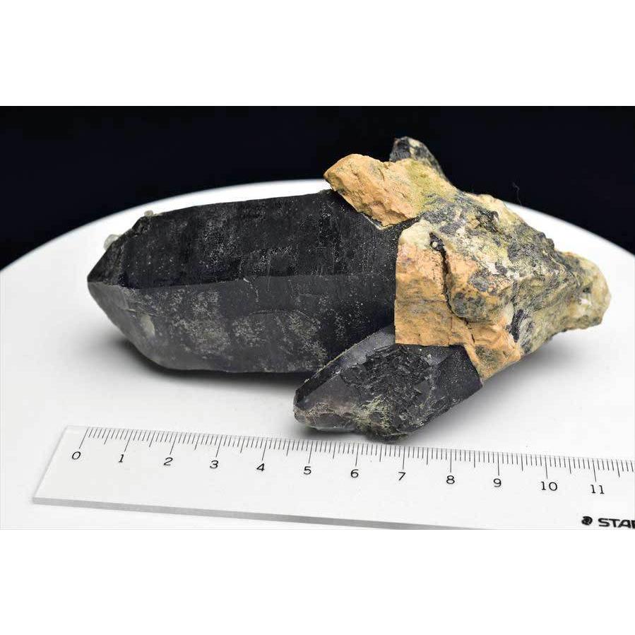 黒水晶 モリオン (約354.5g) クラスター 原石 中国 山東省産 単結晶 