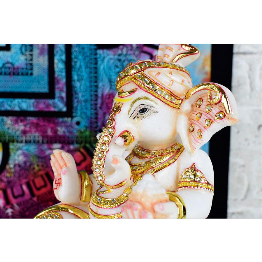 ガネーシャ 置物 約5 16kg 豪華絢爛 特級品 最高級エクストラホワイト大理石 天然石 大理石 マーブル ホワイト 彫刻置物 商売繁盛 魔除け 守り神 B5730 厳選天然石専門店 Upstone Onbir 通販 Yahoo ショッピング