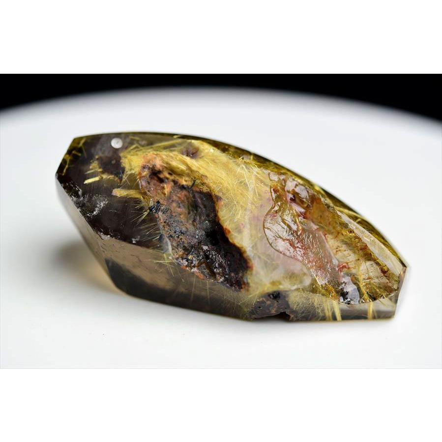 ゴールドルチルクォーツ (約117.7g) AAAAA タイチンルチル 不定形