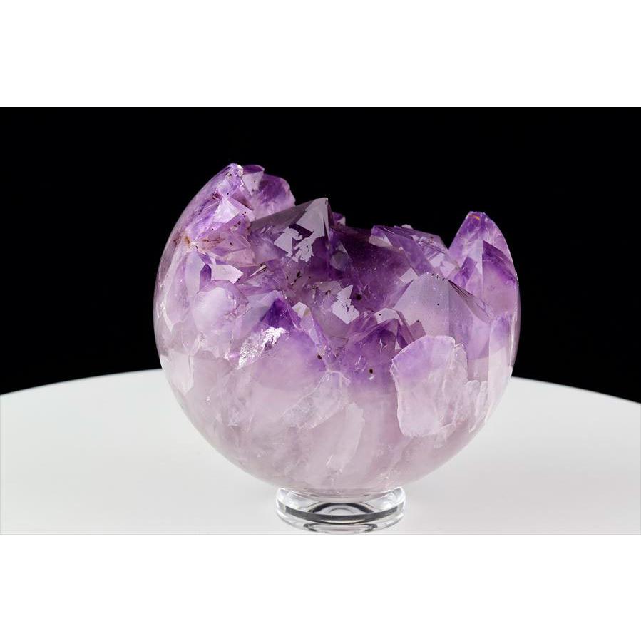 アメジスト (約138mm珠) クラスター 丸玉 エクストラグレード 台座付