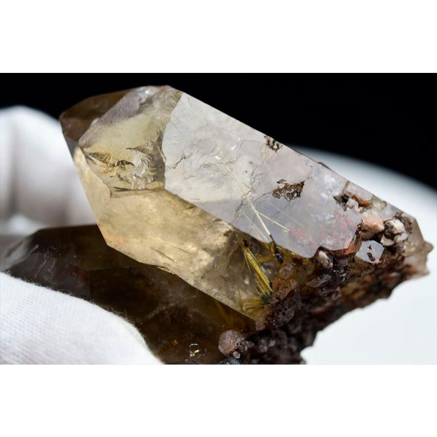 ゴールドルチルクォーツ AAAAA (約241.2g) クラスター 原石 100