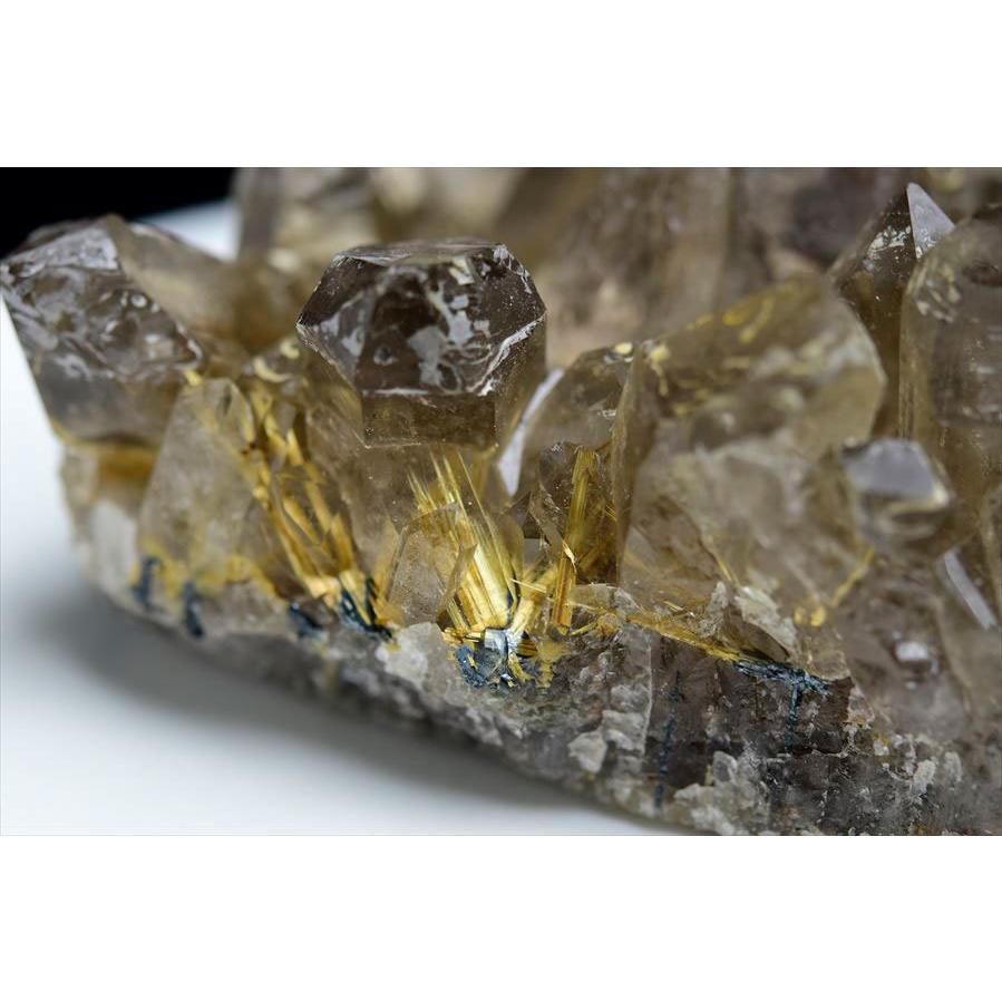 ヘマタイト＋ルチル ブラジル ゴールドルチルクォーツ AAAAA (約716g) クラスター 原石 100