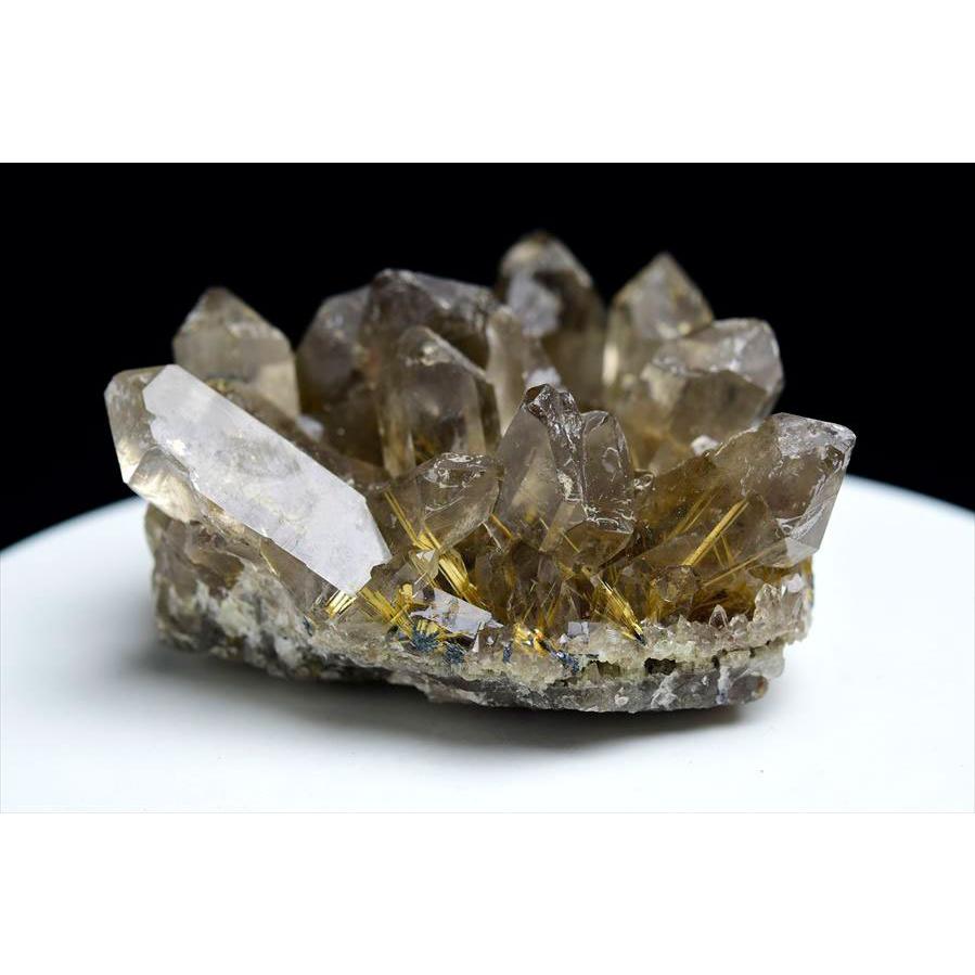 ヘマタイト＋ルチル ブラジル ゴールドルチルクォーツ AAAAA (約716g) クラスター 原石 100