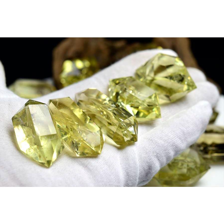 虹入り シトリン ダブルポイント 両剣黄水晶 種類お任せ (約20g