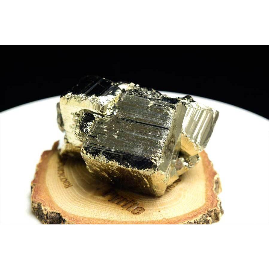 パイライト 黄鉄鉱 (約372.5g) クラスター ギラギラ結晶 原石 ペルー