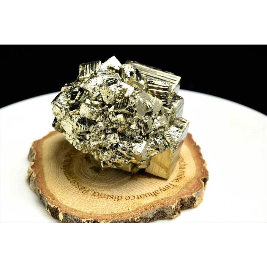パイライト 黄鉄鉱 (約374.5g) クラスター ギラギラ結晶 原石 ペルー