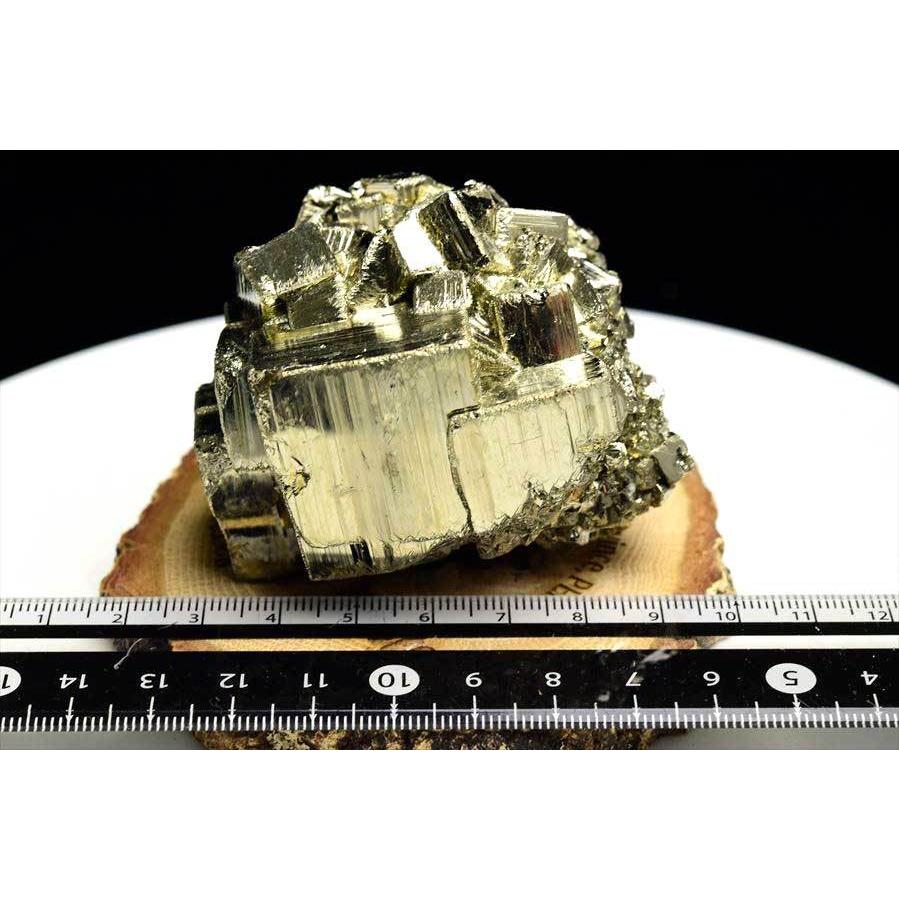 パイライト 黄鉄鉱 (約374.5g) クラスター ギラギラ結晶 原石 ペルー
