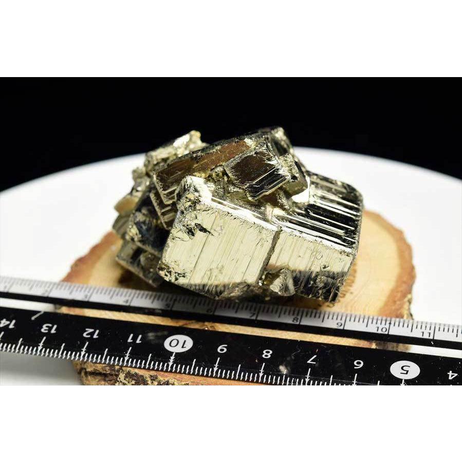 パイライト 黄鉄鉱 (約225.2g) クラスター ギラギラ結晶 原石 ペルー