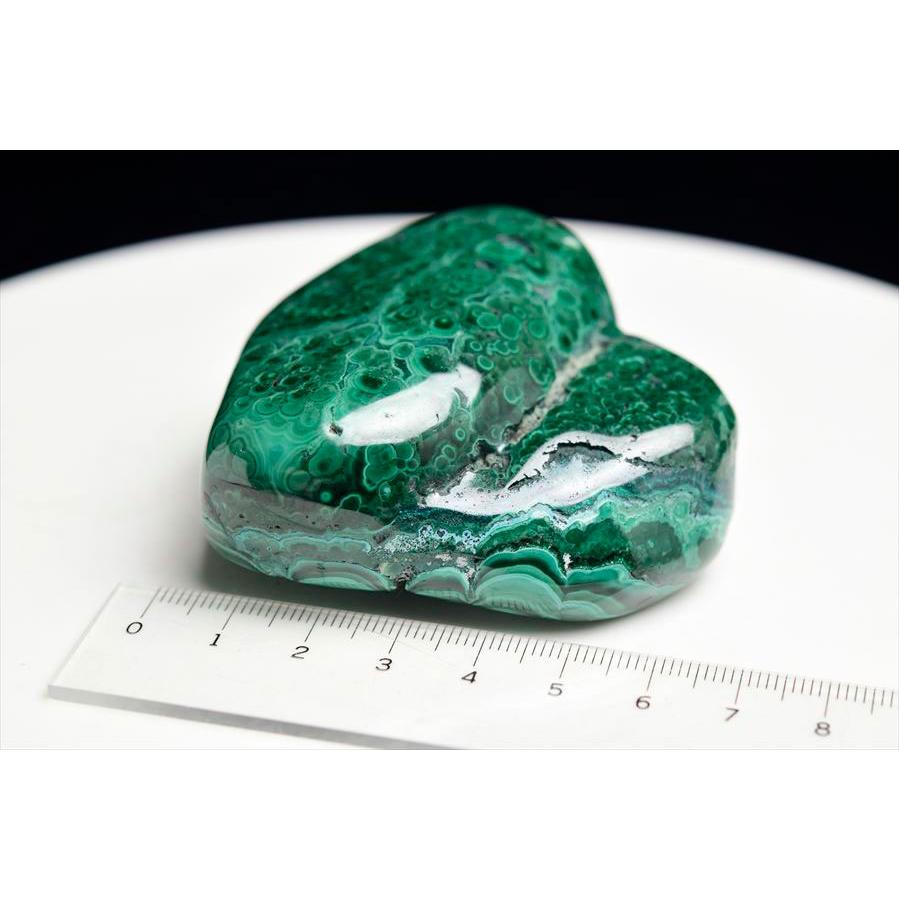 マラカイト (約209g) 孔雀石 ポリッシュ 磨き石 置物 コンゴ