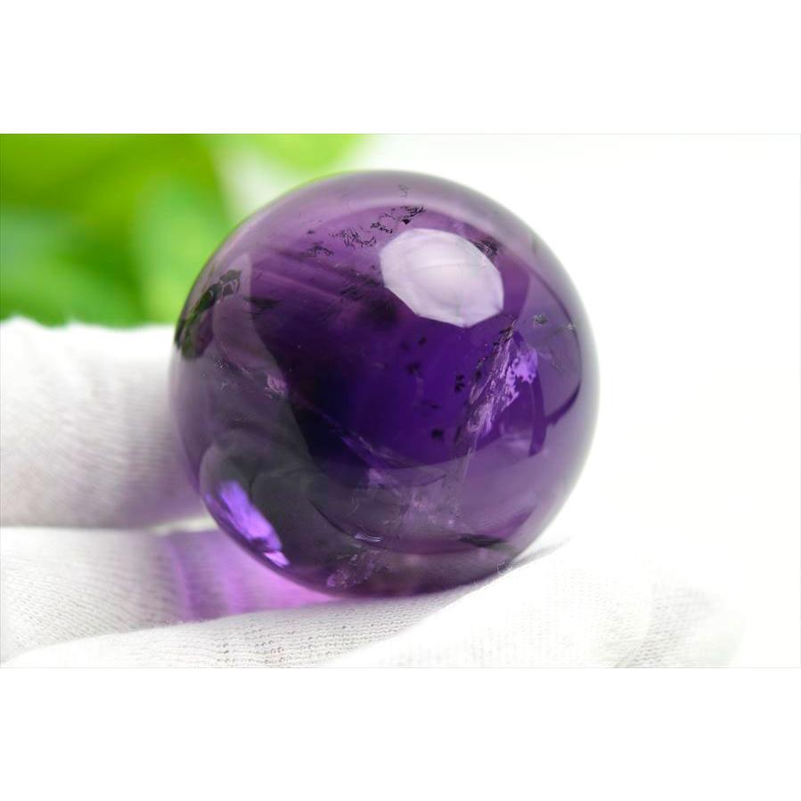 アメジスト ファントム EXグレード 丸玉 (約45mm) 台座付き ブラジル産