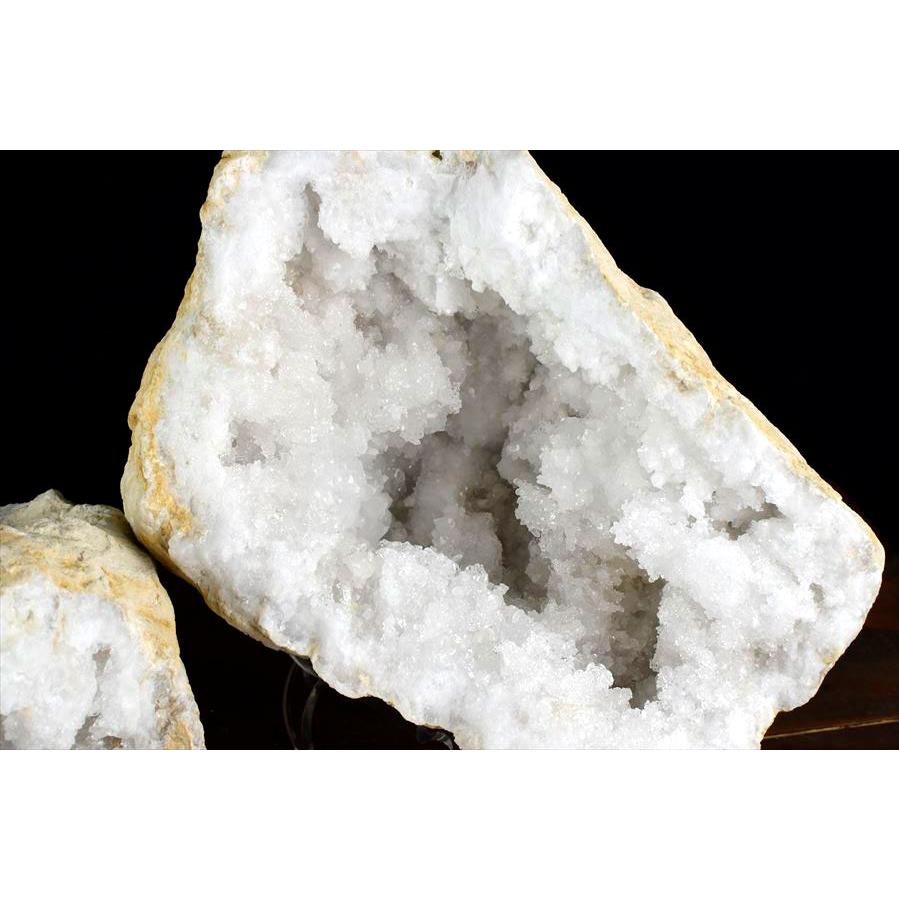 水晶 カルサイト ジオード (約11.4kg) 3分割 晶洞 原石 モロッコ
