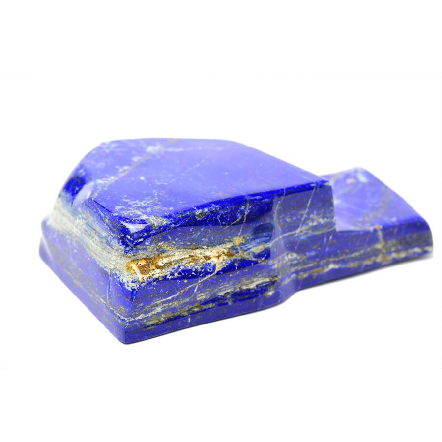 ラピスラズリ　アフガニスタン産　天然無着色　磨き石 ラピスラズリ AAA 原石 ブロック 磨き石 (約1.82kg) 置物 フリー