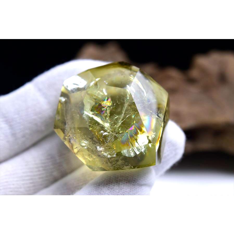 虹入り シトリン 不定形タンブル 黄水晶 ブラジル産 レインボー