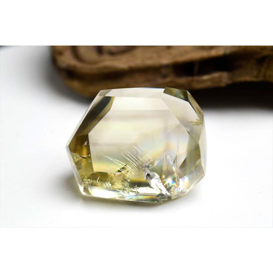 虹入り シトリン 不定形タンブル 黄水晶 ブラジル産 レインボー