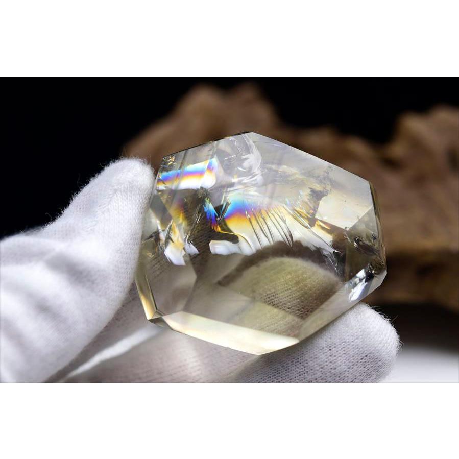 虹入り シトリン 不定形タンブル 黄水晶 ブラジル産 レインボー