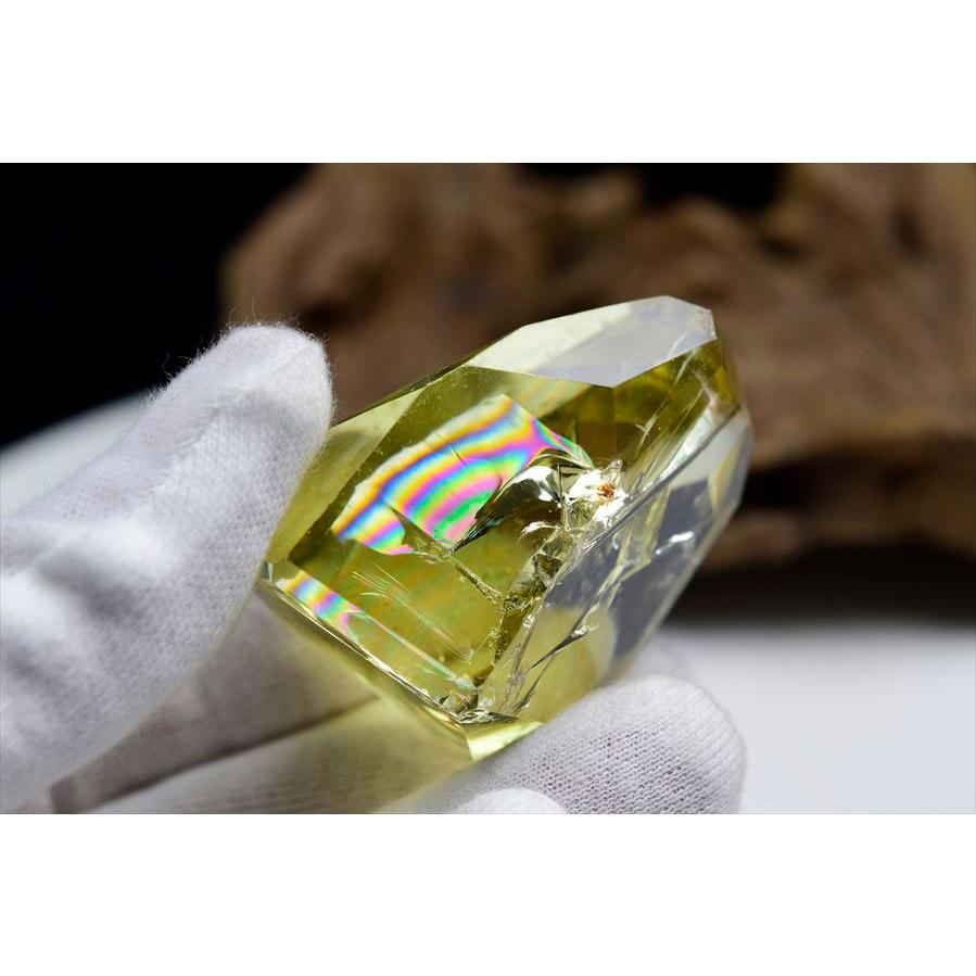 虹入り シトリン 不定形タンブル 黄水晶 ブラジル産 レインボー