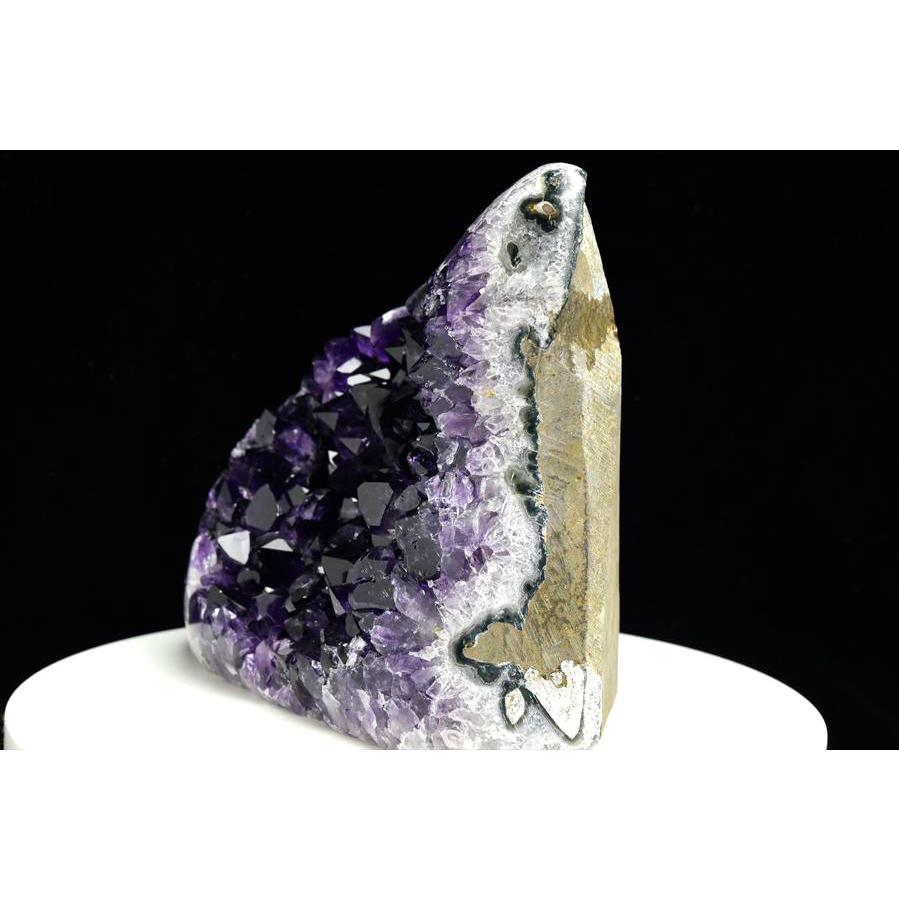 アメジスト クラスター (約1590g) カットベース 原石 ウルグアイ