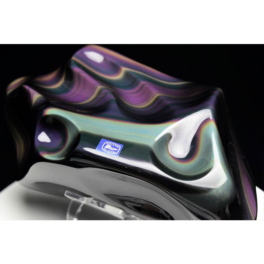 スーパーEXグレード Freeform レインボー オブシディアン (約938.5g) ポリッシュ 置物 オブジェ メキシコ産 フリーフォーム 黒曜石 パワーストーン インテリアの画像