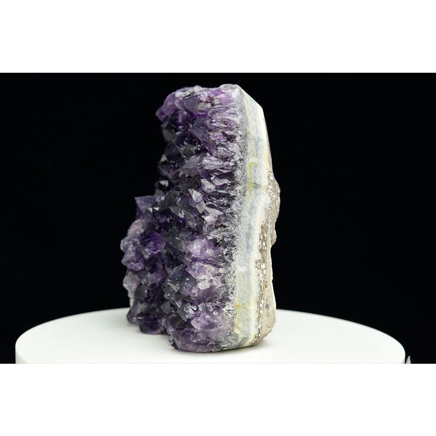 アメジスト クラスター (約1389g) カットベース 原石 ウルグアイ