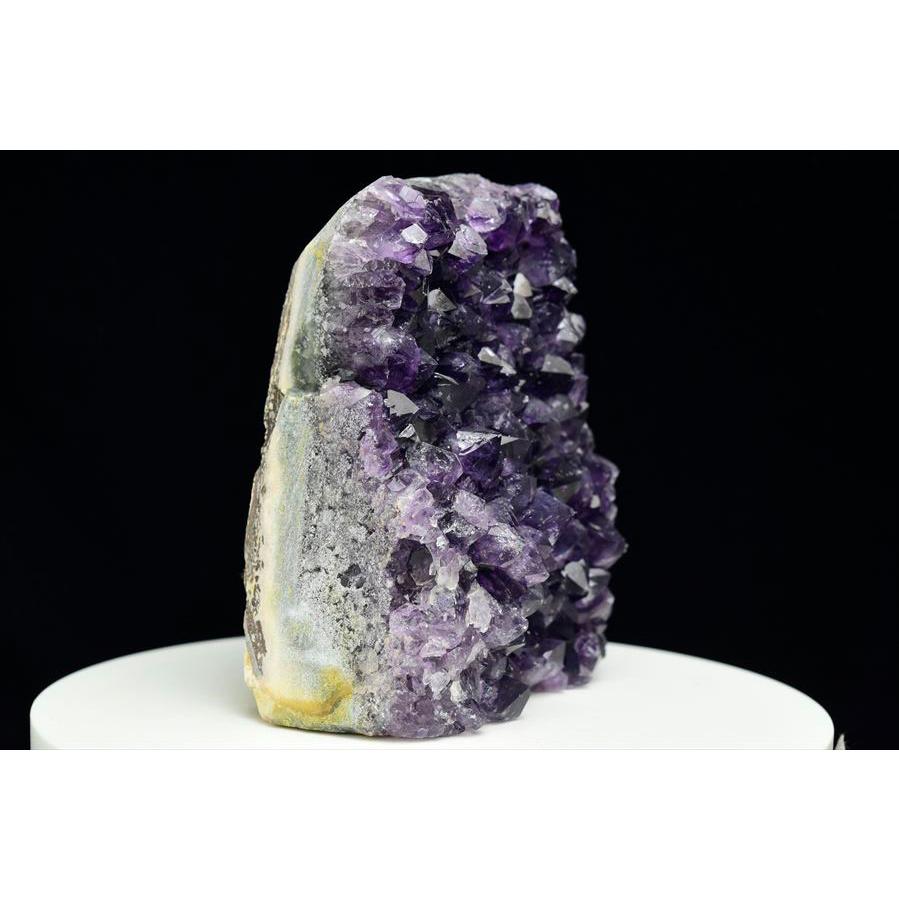 アメジスト クラスター (約1389g) カットベース 原石 ウルグアイ