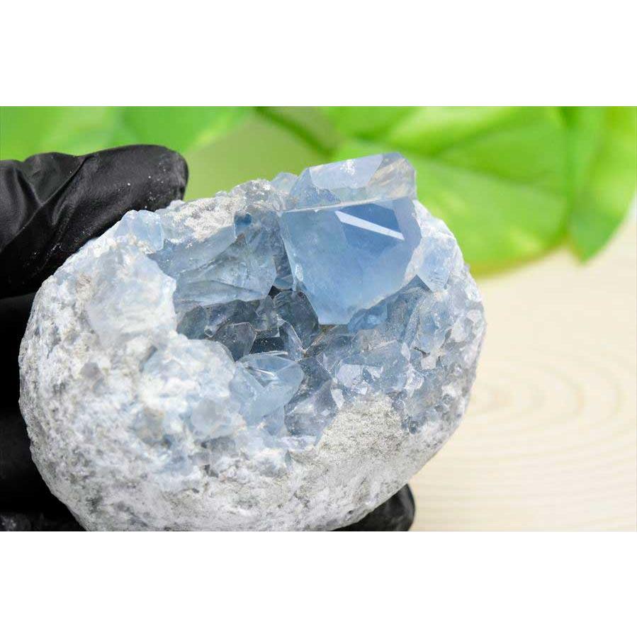 セレスタイト 天青石 クラスター (約370g) 原石 マダガスカル産 群晶